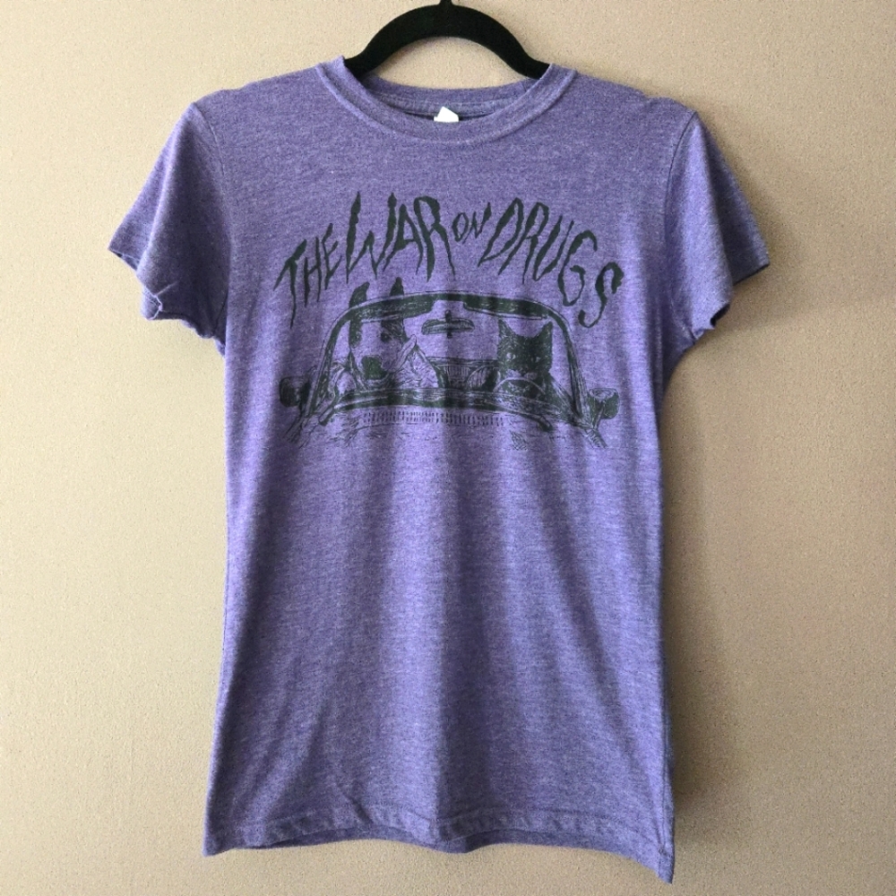 The War On Drugs Band Tee Purple Women's  T-Shirt